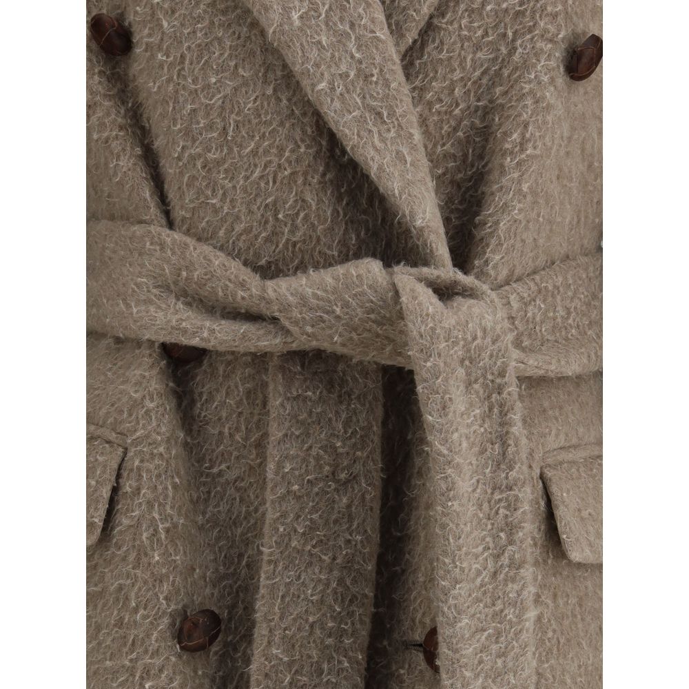 Golden Goose Beige Fleece Wool Coat Golden Goose