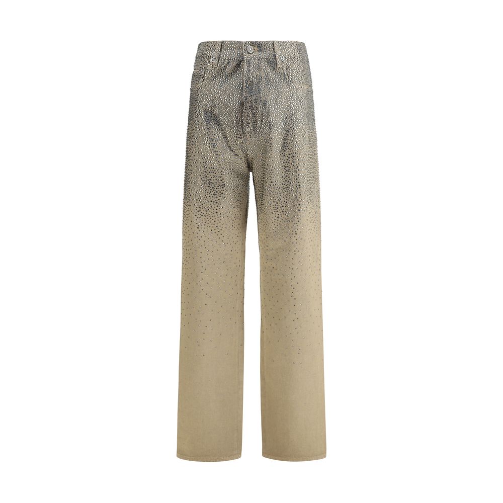 Golden Goose Bicolor Cotton Straight-Leg Jeans Golden Goose