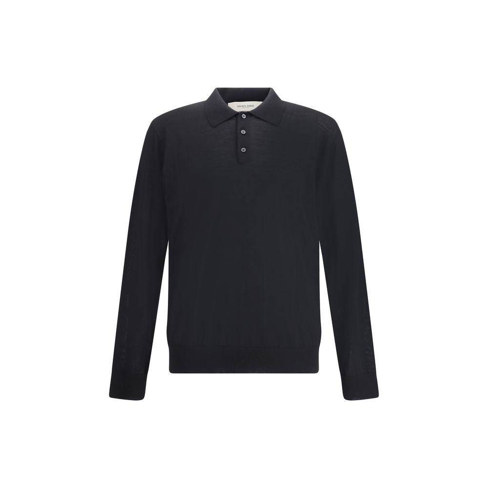 Golden Goose Black Fleece Wool Dress Shirt Golden Goose