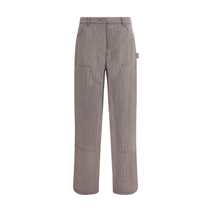 Golden Goose Brown Fleece Wool Casual Pants Golden Goose