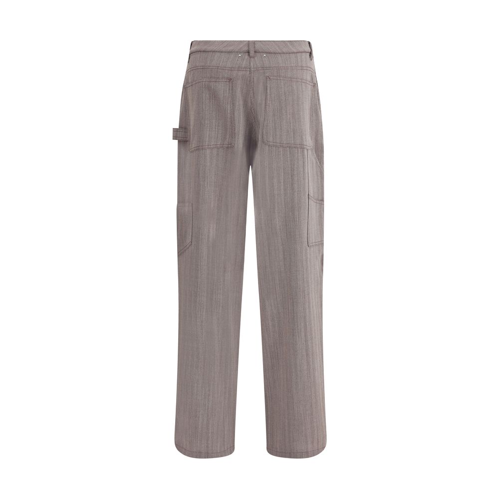 Golden Goose Brown Fleece Wool Casual Pants Golden Goose