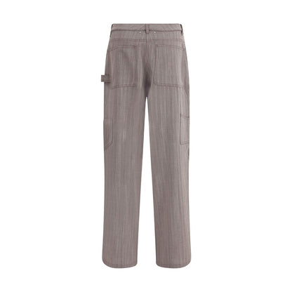 Golden Goose Brown Fleece Wool Casual Pants Golden Goose