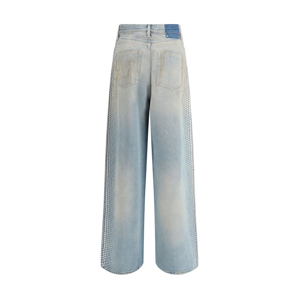 Golden Goose Light Blue Cotton Boyfriend Jeans Golden Goose