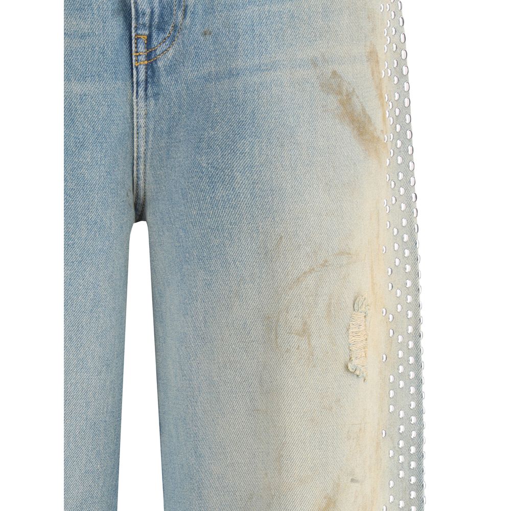 Golden Goose Light Blue Cotton Boyfriend Jeans Golden Goose