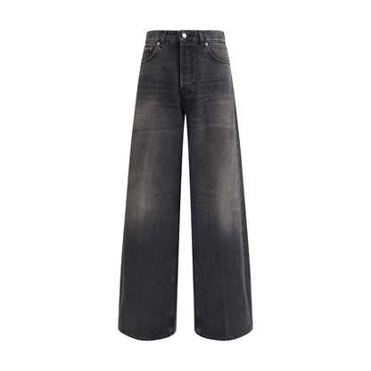 Haikure Black Cotton Relaxed Fit Jeans Haikure
