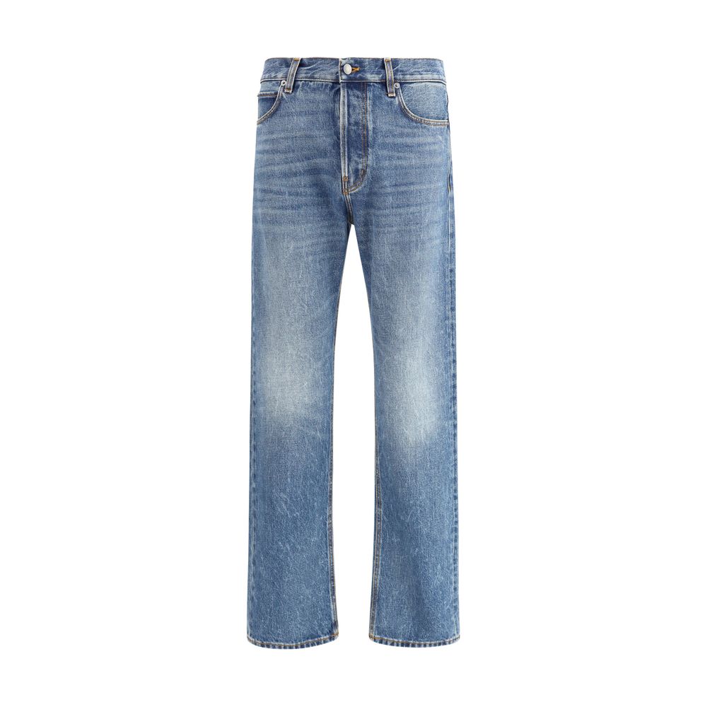 Haikure Blue Cotton Straight-Leg Jeans Haikure