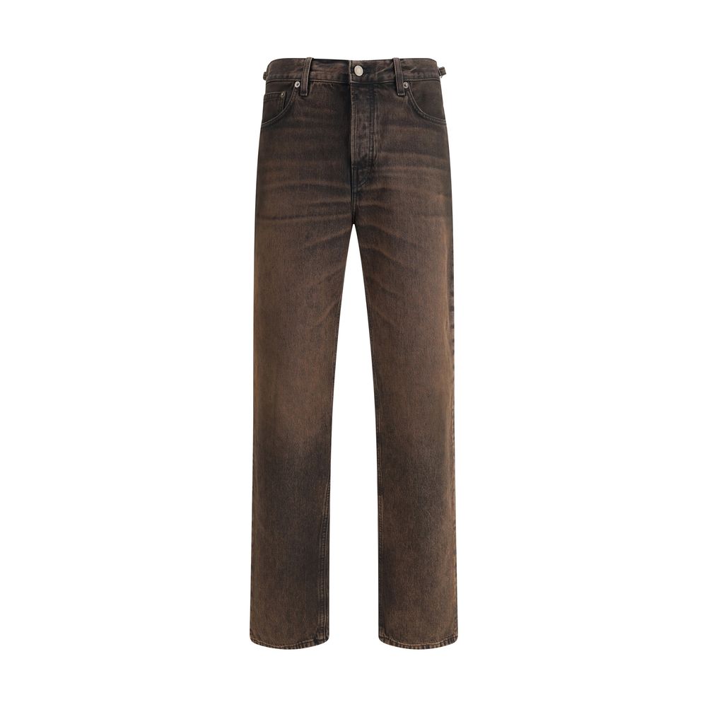 Haikure Brown Cotton Relaxed Fit Jeans Haikure