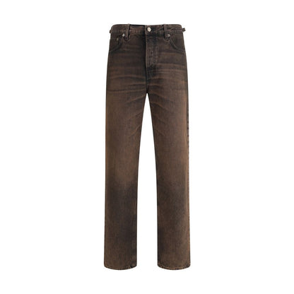 Haikure Brown Cotton Relaxed Fit Jeans Haikure