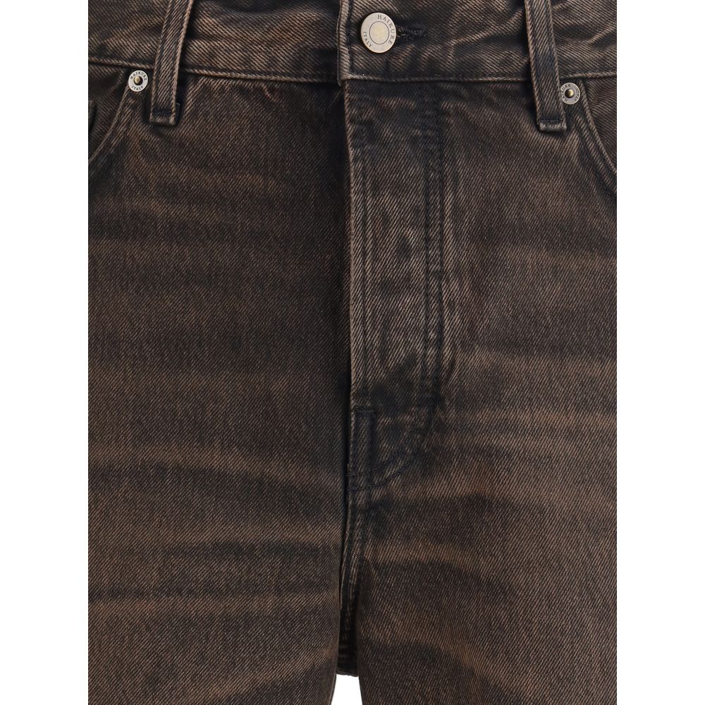 Haikure Brown Cotton Relaxed Fit Jeans Haikure