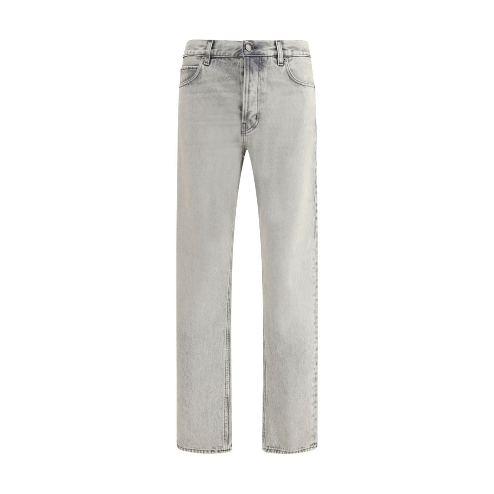 Haikure Light Blue Cotton Straight-Leg Jeans Haikure