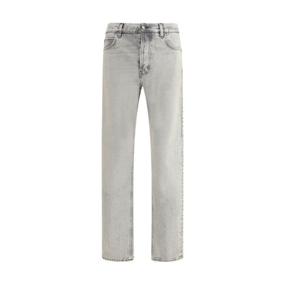 Haikure Light Blue Cotton Straight-Leg Jeans Haikure