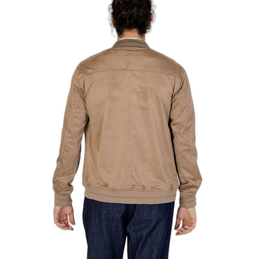 Hamaki-Ho Brown Polyester Bomber Hamaki-Ho
