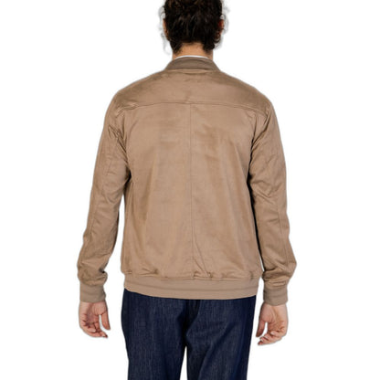 Hamaki-Ho Brown Polyester Bomber Hamaki-Ho