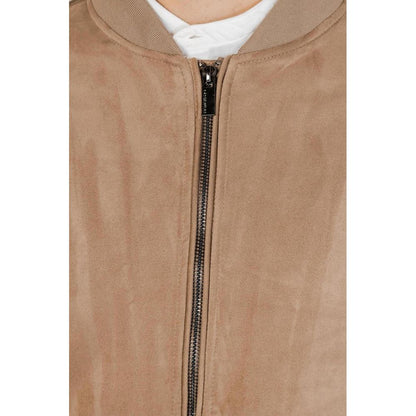 Hamaki-Ho Brown Polyester Bomber Hamaki-Ho