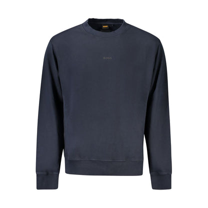 Hugo Boss Blu Cotton Men Sweatshirt
