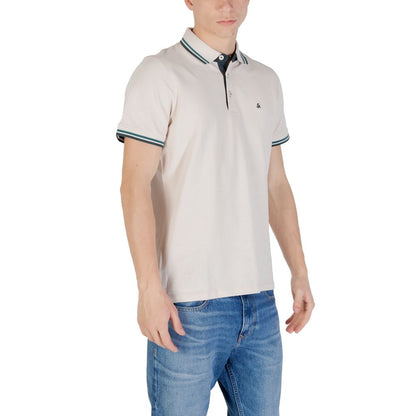 Jack Jones Beige Cotton Polo Shirt Jack Jones
