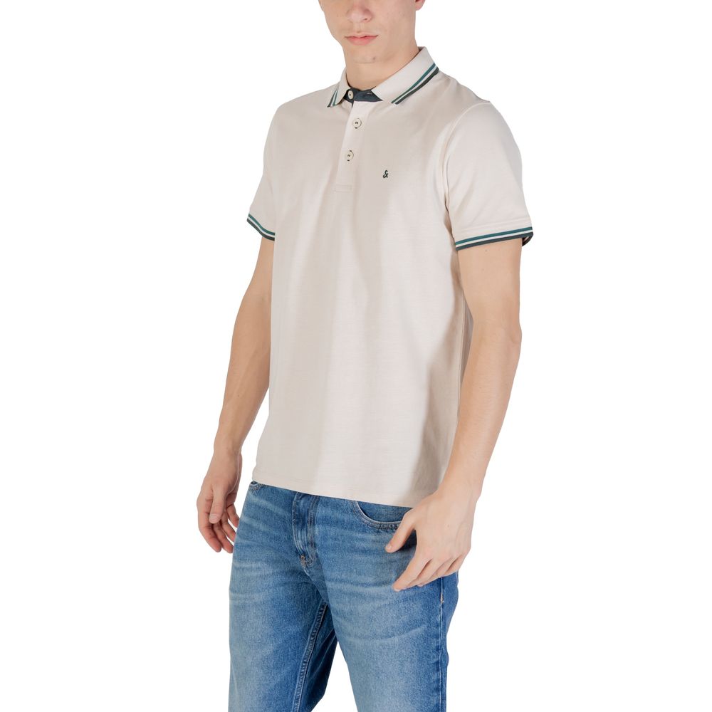 Jack Jones Beige Cotton Polo Shirt Jack Jones