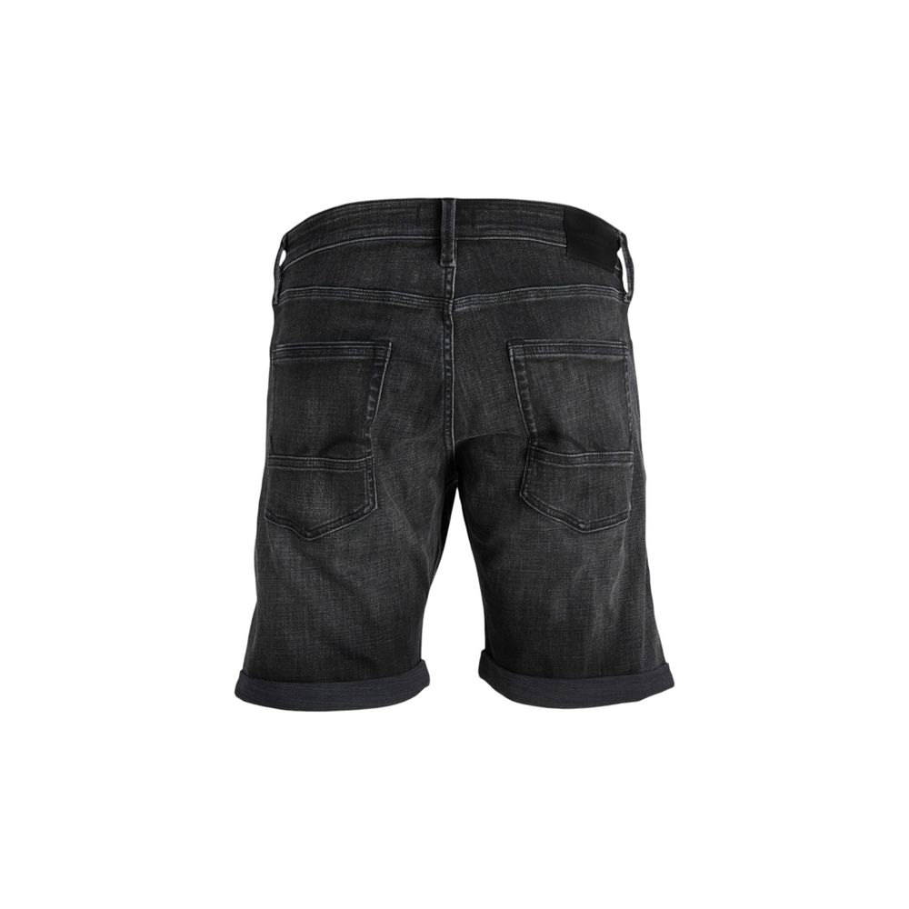 Jack Jones Black Cotton Bermuda Shorts