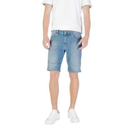 Jeckerson Light Blue Cotton Bermuda Shorts Jeckerson