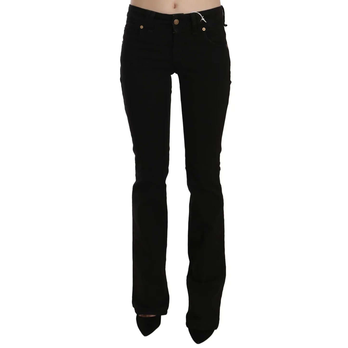 John Galliano Black Low Waist Slim Leg Skinny Denim Casual Pants Jeans John Galliano