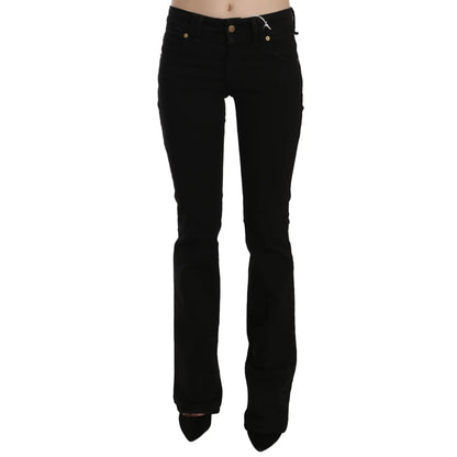 John Galliano Black Low Waist Slim Leg Skinny Denim Casual Pants Jeans John Galliano