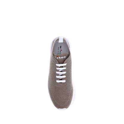 Kiton Brown Cotton Athletic Sneakers Kiton