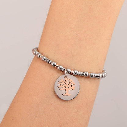 Silver bracelet with charm on wrist, featuring LA PETITE STORY Mod. LPS05APY07, made from Silver 925°, shown in official packaging.