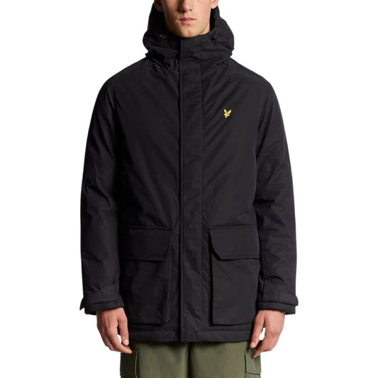 Lyle & Scott Black Polyester Parka 1728,71956299936,Black,Clothing,IT48 | L,Jackets & Coats - Clothing,Lyle & Scott,Men,New with tags,Parkas - Jackets & Coats - Clothing
