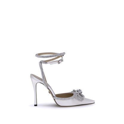 MACH & MACH White Silk High Heel Pumps MACH & MACH