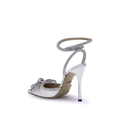 MACH & MACH White Silk High Heel Pumps MACH & MACH