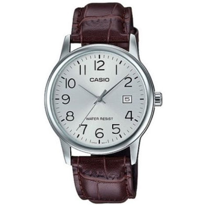 CASIO COLLECTION Mod. DATE, LEATHER - SILVER
