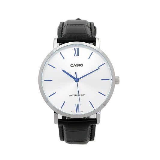 CASIO COLLECTION Mod. MINIMAL, LEATHER - BLACK-0
