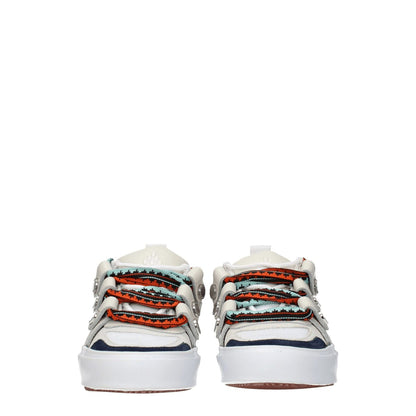 Marcelo Burlon Beige Leather Low Top Sneakers Marcelo Burlon