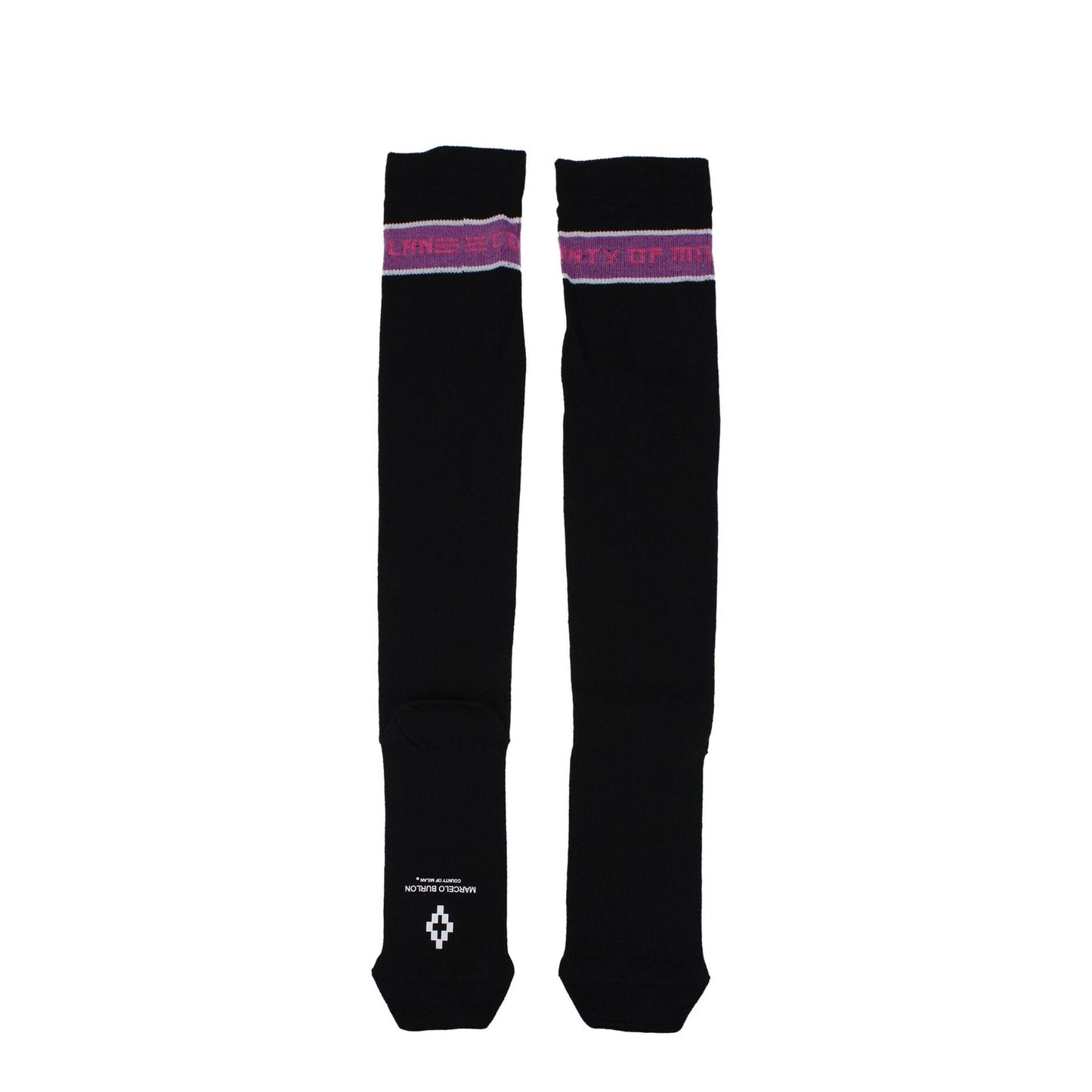 Marcelo Burlon Black Cotton Socks Marcelo Burlon