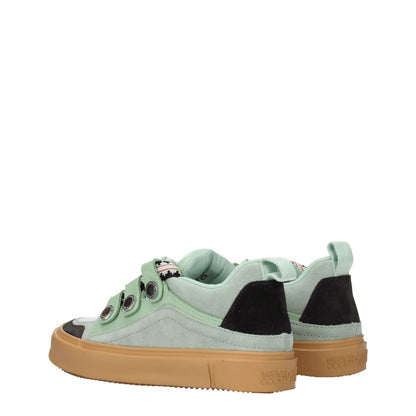 Marcelo Burlon Green Leather Low Top Sneakers Marcelo Burlon