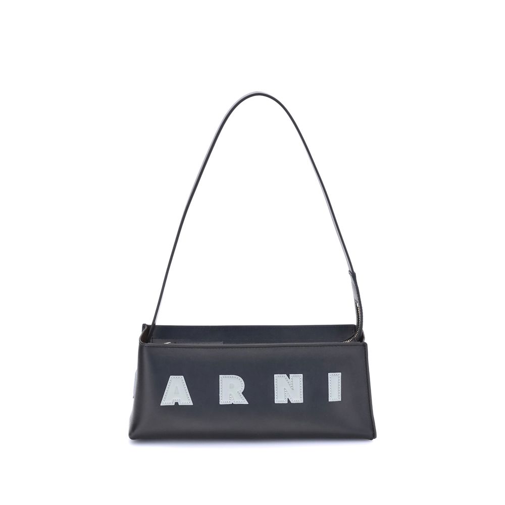 Marni Black Calf Leather Bos Taurus Shoulder Bag Marni