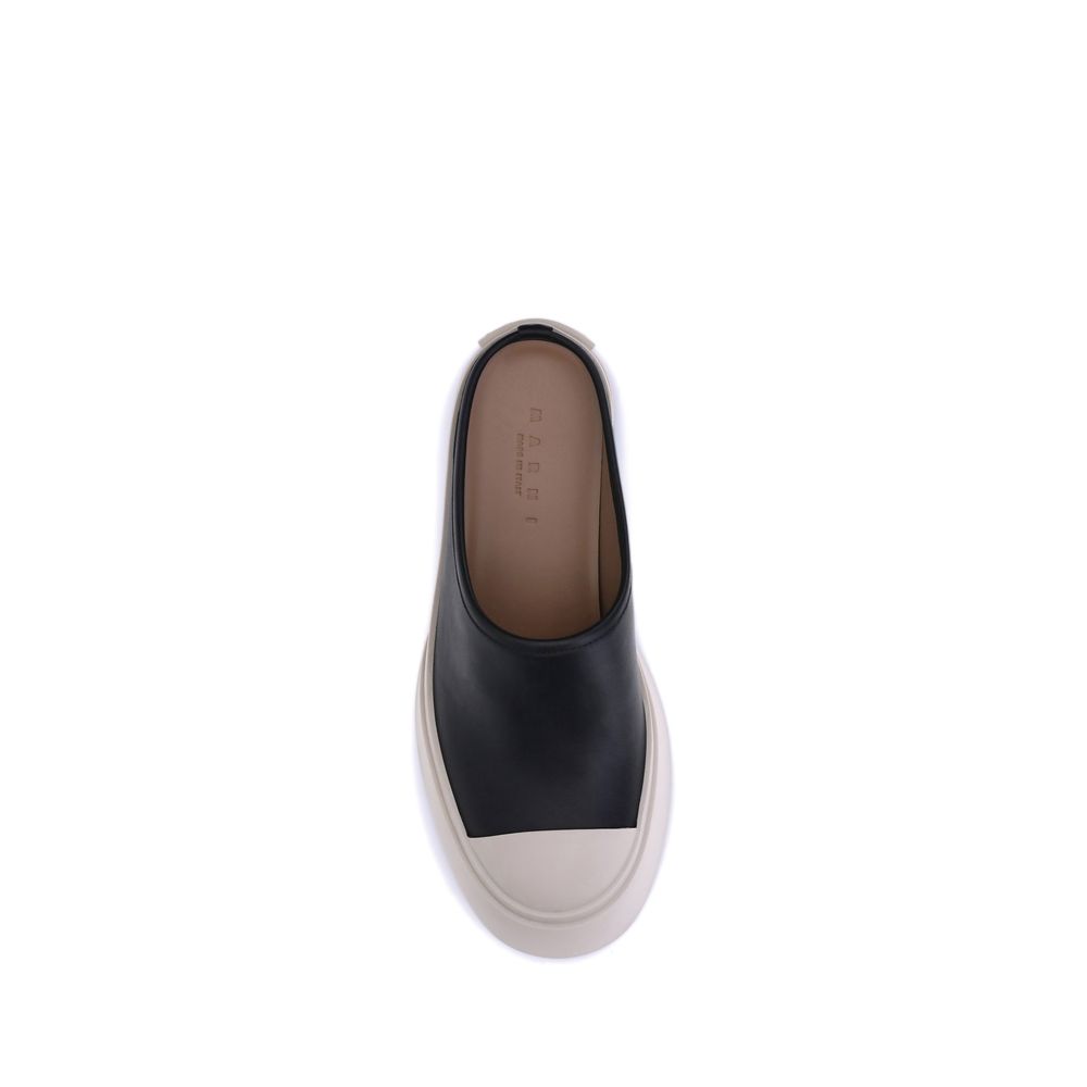 Marni Black Rubber Mules Marni