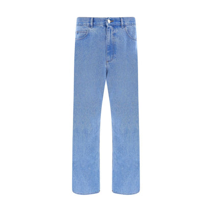 Marni Light Blue Cotton Straight-Leg Jeans Marni