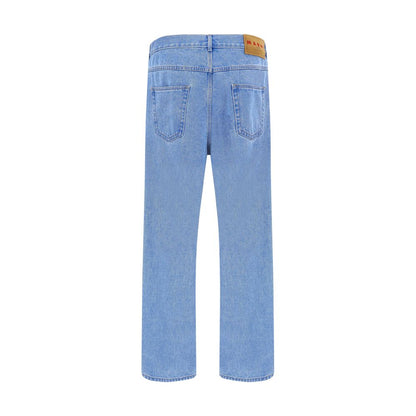 Marni Light Blue Cotton Straight-Leg Jeans Marni