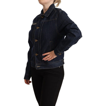 Master Coat Dark Blue Button Down Long Sleeves Denim Jacket Master Coat