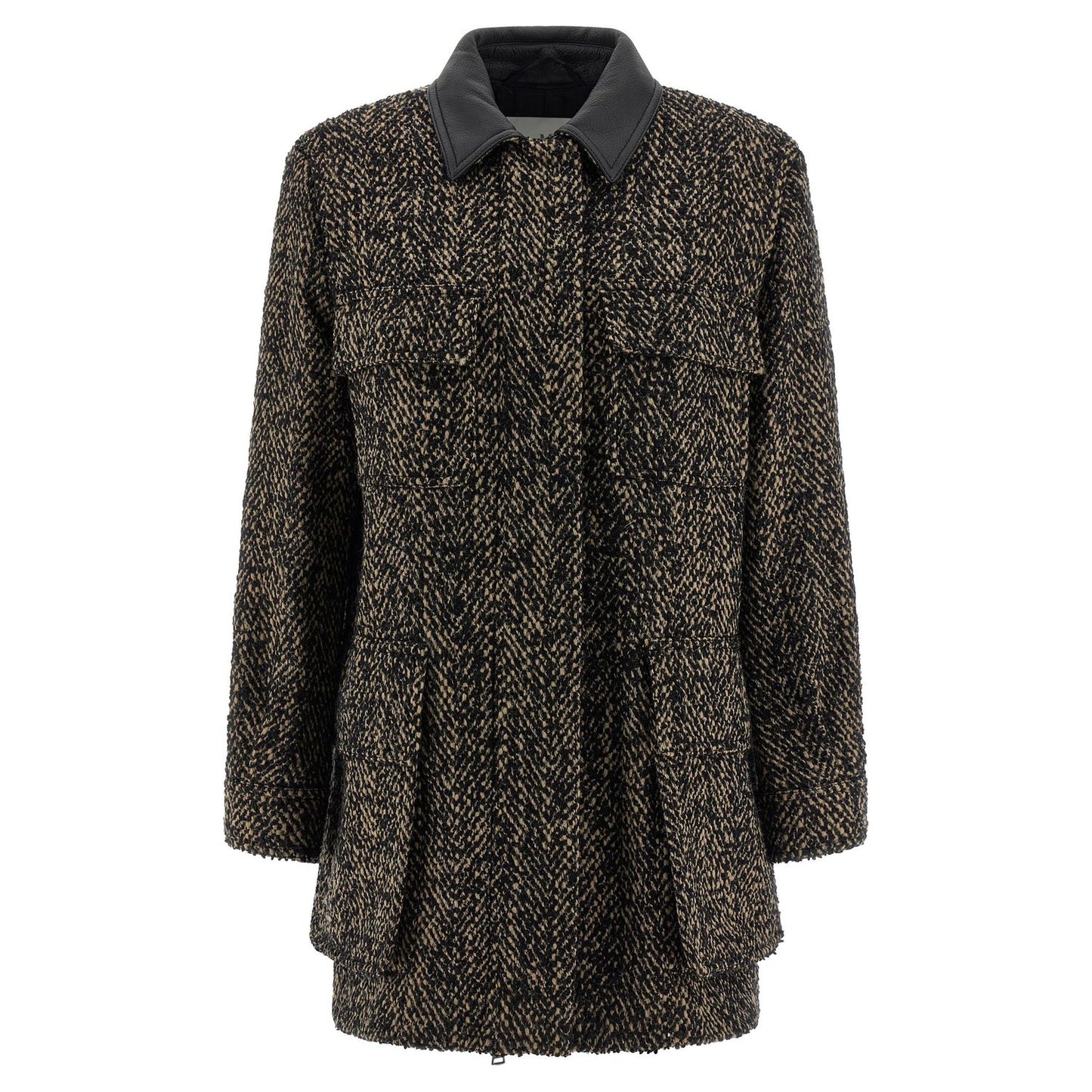 Max Mara Multicolor Virgin Wool Shell Jacket