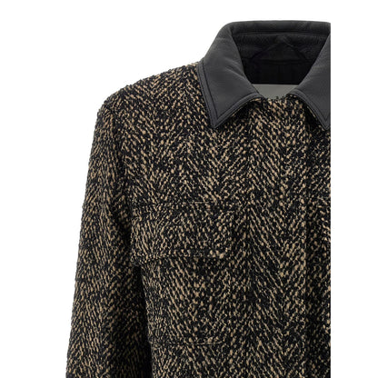 Max Mara Multicolor Virgin Wool Shell Jacket