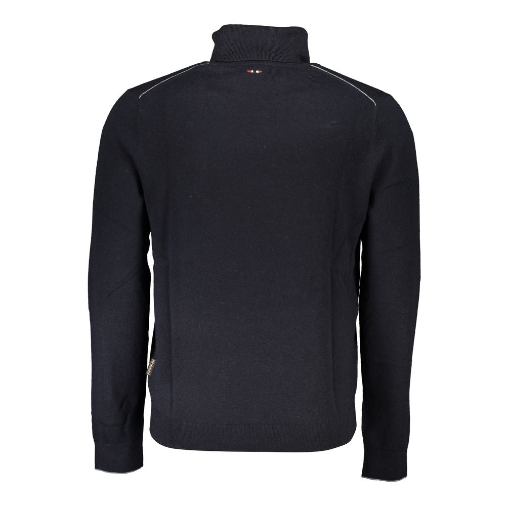 Napapijri Black Tessuto Mens Sweater High Neck
