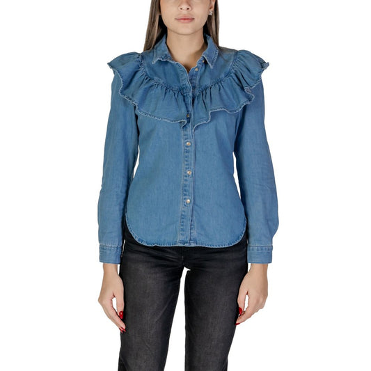 Only Blue Cotton Blouse Only