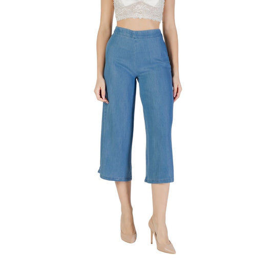 Only Blue Lyocell Cropped Pants Only