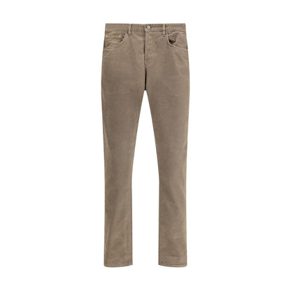 PT Torino Beige Cotton Casual Pants PT Torino