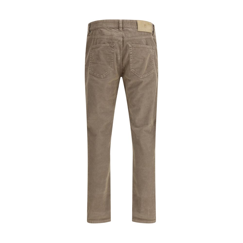 PT Torino Beige Cotton Casual Pants PT Torino