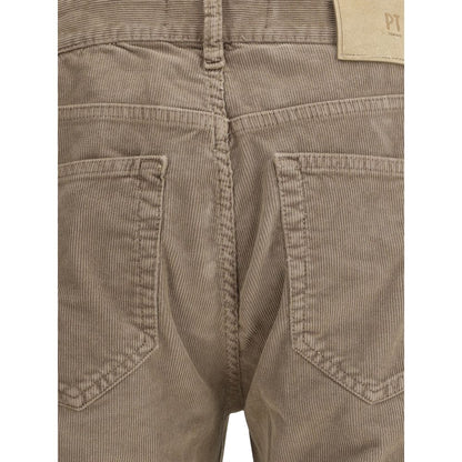 PT Torino Beige Cotton Casual Pants PT Torino