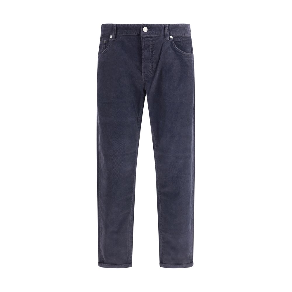 PT Torino Blue Cotton Casual Pants PT Torino