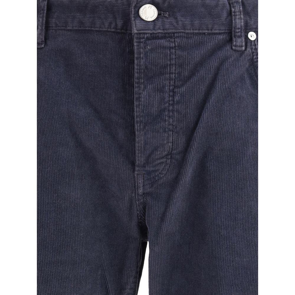 PT Torino Blue Cotton Casual Pants PT Torino